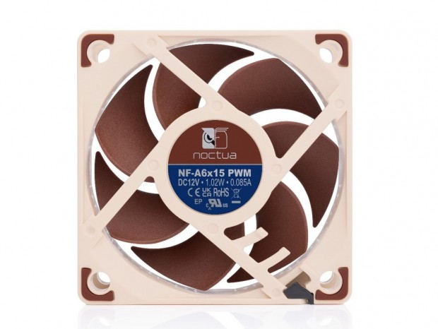 Noctua、スリムになった15mm厚の60mm静音ファン「NF-A6x15」シリーズ