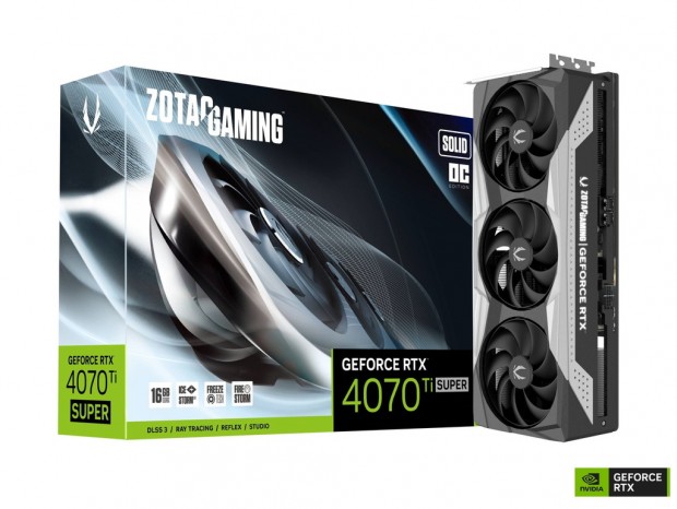 ZOTAC、100mmファン×3搭載クーラー装備の「GeForce RTX 4070 Ti SUPER SOLID OC」など2製品