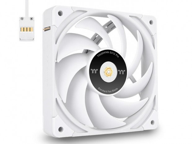 MagForce 2.0採用の高静圧デイジーチェーンファン、Thermaltake「TOUGHFAN EX Pro」にホワイトモデル追加