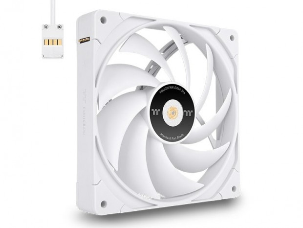 MagForce 2.0採用の高静圧デイジーチェーンファン、Thermaltake「TOUGHFAN EX Pro」にホワイトモデル追加