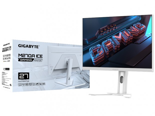 GIGABYTE初のホワイトカラーゲーミング液晶ディスプレイ「M27QA ICE」