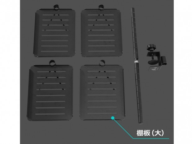 オーディオ機器を浮かせて設置する、Bauhutteのタワー型スタンドにラージタイプ登場