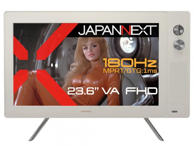 ブラウン管テレビのようなレトロデザインのゲーミング液晶がJAPANNEXTから