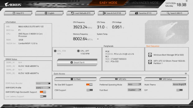 B850 AORUS ELITE WIFI7 ICE