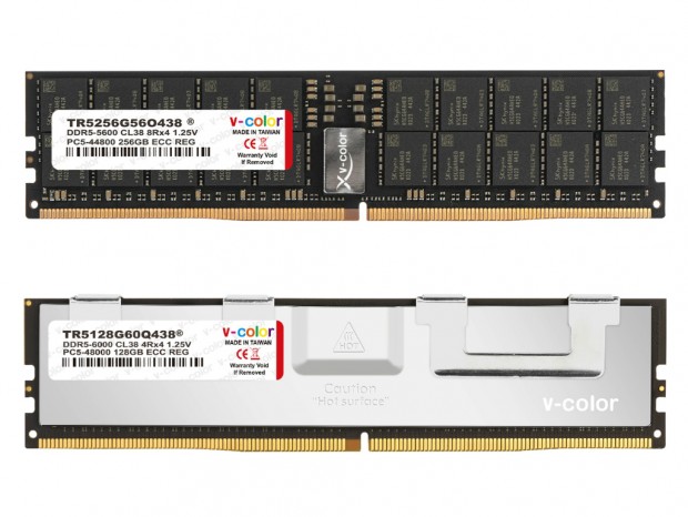 最大容量2,048GBのオーバークロック対応DDR5 RDIMMメモリキットがv-colorから