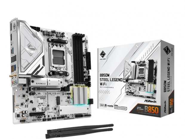 ASRock、白いMicroATXマザーボード「B850M Steel Legend WiFi」など計3モデルの国内発売日確定