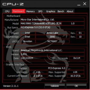 MAG B860 TOMAHAWK WIFI