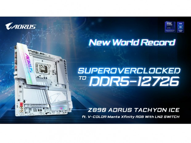 GIGABYTE「Z890 AORUS TACHYON ICE」がDDR5-12726のオーバークロック記録を達成