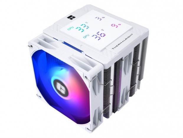 Thermalright、デジタルパネル搭載の白いデュアルファンクーラー「Peerless Assassin 120 Digital ARGB WHITE」