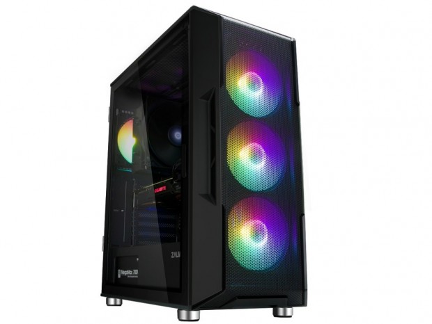 7,980円でRGB LEDファン×4標準のフロントメッシュミドルタワー、ZALMAN「i3 NEO BLACK」