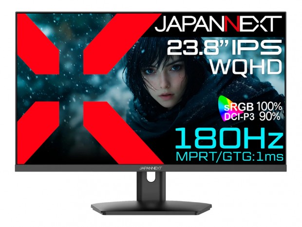 JAPANNEXT、180Hz/1ms対応の23.8型WQHDゲーミング液晶「JN-IPS238G180Q」など3モデル