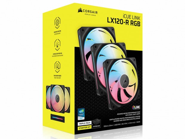 CORSAIR、PCケースの右側面に向くリバースローター搭載ファン「iCUE LINK LX-R RGB」シリーズ