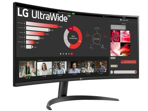 スマート画面分割機能を搭載した34型UWQHD湾曲液晶、LG「34WR50QK-B」発売