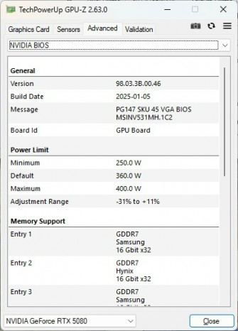 GeForce RTX 5080 16G VANGUARD SOC LAUNCH EDITION