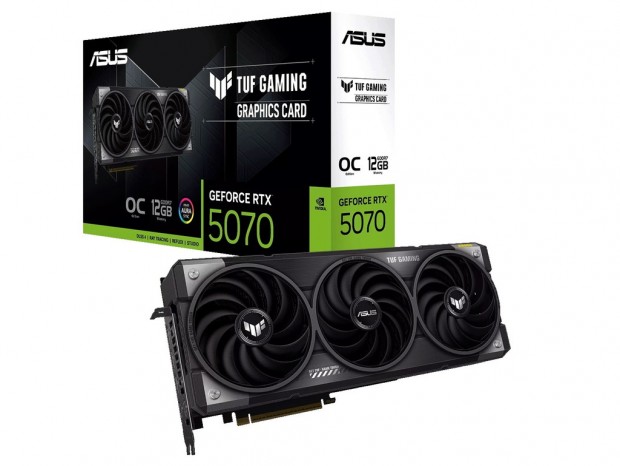 ASUS、Axial-techファン採用大型クーラー装備の「TUF-RTX5070-O12G-GAMING」など3製品