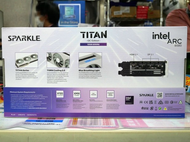 SPARKLE Intel Arc B580 TITAN Luna OC