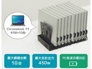 USB 充電ステーション10ポート 300W