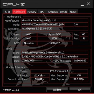 MAG B850 TOMAHAWK MAX WIFI