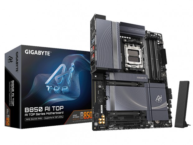 デュアル10G LAN搭載のAI向けSocket AM5マザーボード、GIGABYTE「B850 AI TOP」